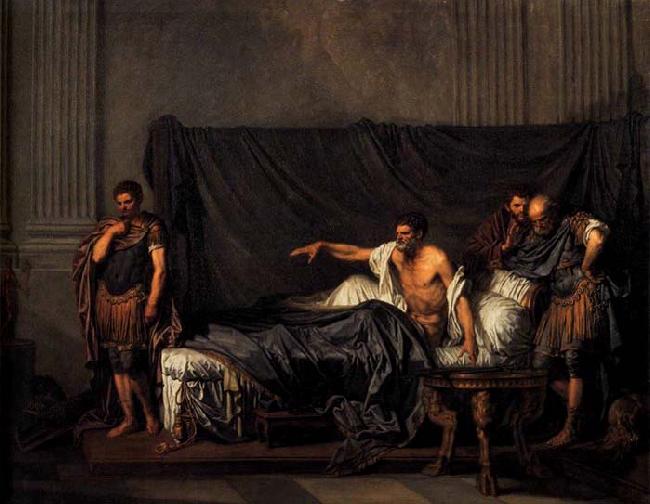 GREUZE, Jean-Baptiste Septimius Severus and Caracalla Sweden oil painting art
